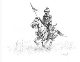 Mongol Dwarf on Horseback